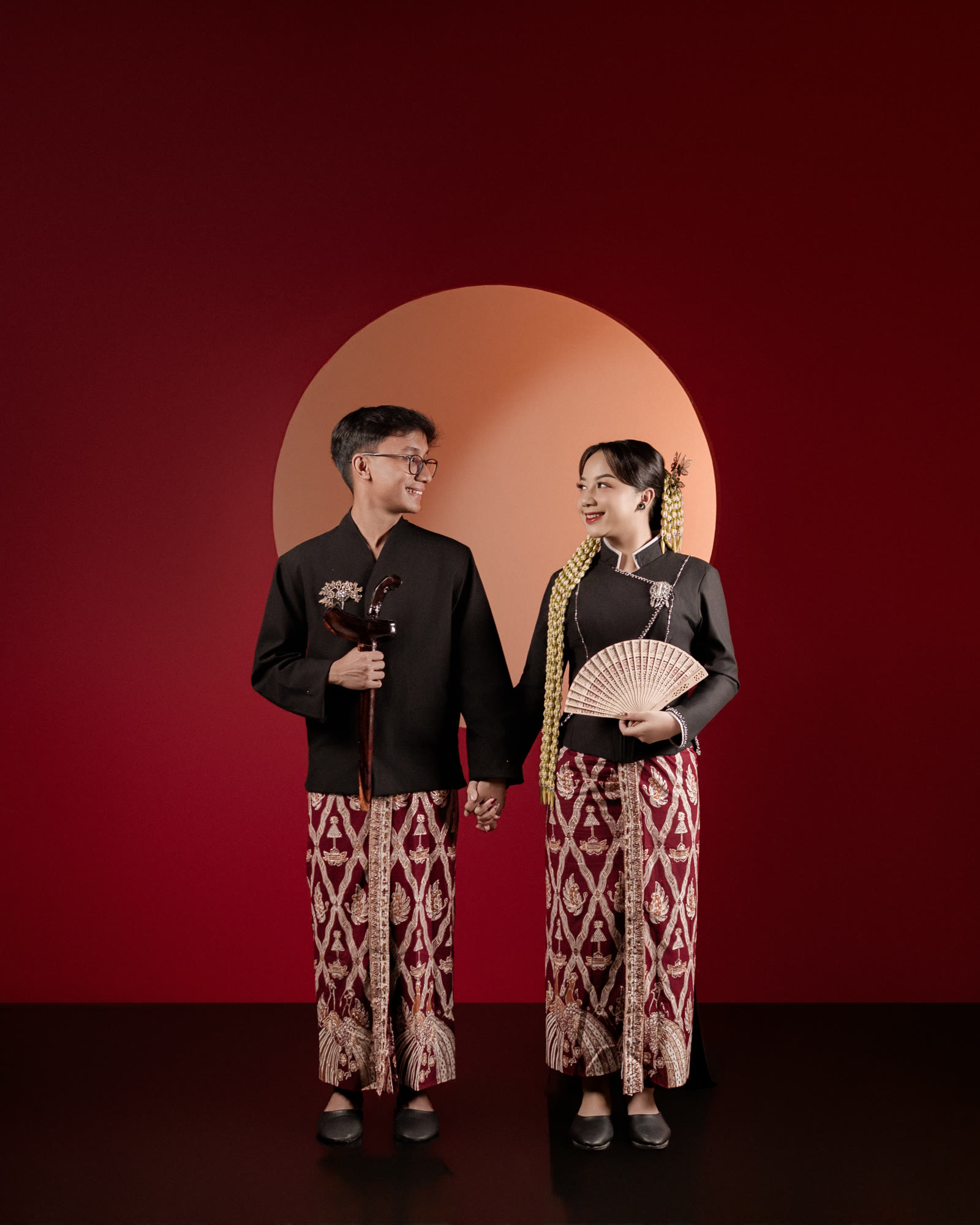 Danu dan Nilam dalam busana prewedding